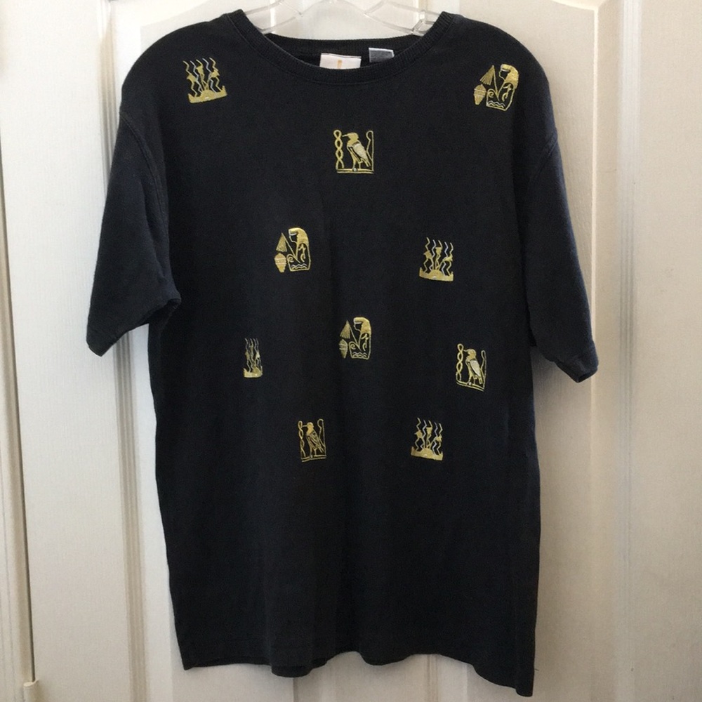 FINAL MARKDOWN Ladies’ Pyramid Creations Hieroglyphs Top (S)